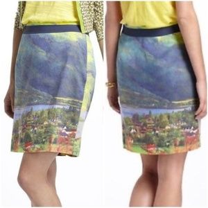 Anthropologie River School Pencil Skirt
